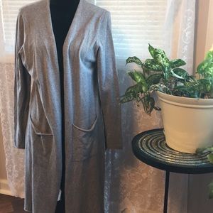 Mudpie Long, Open, Long Sleeve, Gray Duster